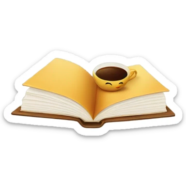 Books with coffee sticker