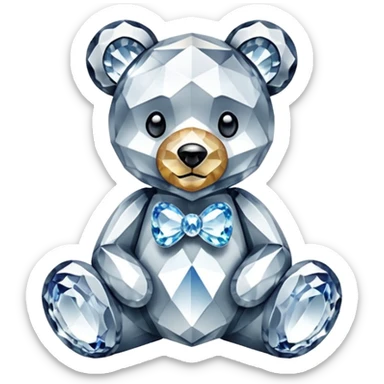 Swarovski Crystal Teddy Bear sticker