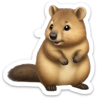 quokka being cocky sticker