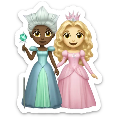 Glinda the good witch and Elphiba   sticker