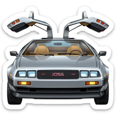 Delorean time machine sticker