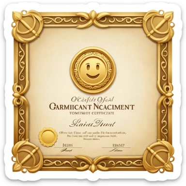 a certificate sticker