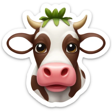 Strawberry cow sticker