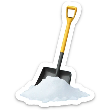 Cat shoveling snow sticker