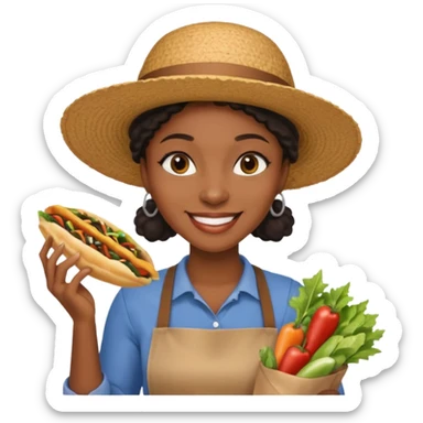 Street Food Shopper black woman  sticker
