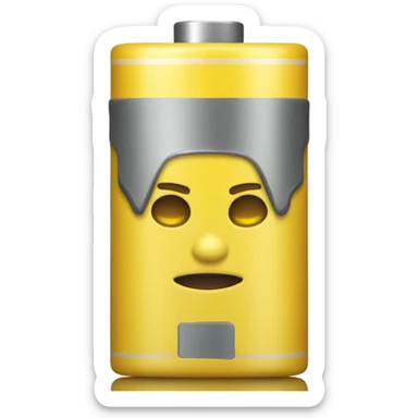 Serious yellow battery sticker