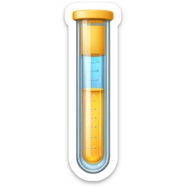 a test tube with a zipper sticker