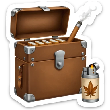 hipster tobacco kit sticker