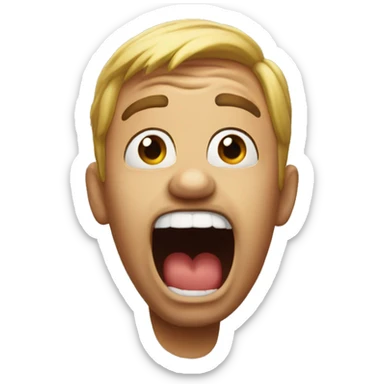 Emoji looking to the side mouth open in disbelief  sticker