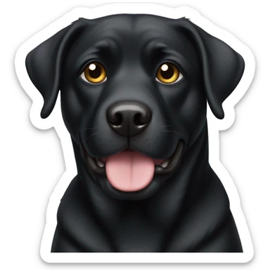 Black chubby lab dog sticker