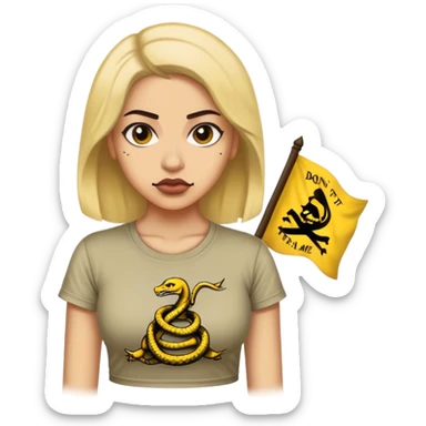 libertarian woman shirt dont tread on me sticker