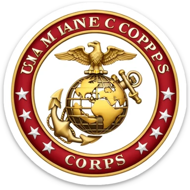 us marine eagle globe anchor sticker