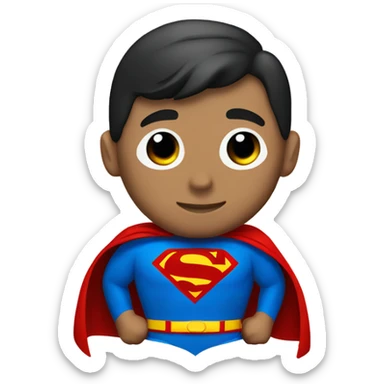 superman with "A" symbol logo sticker