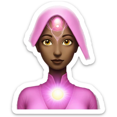 Pleiadian woman female third eye pink sticker
