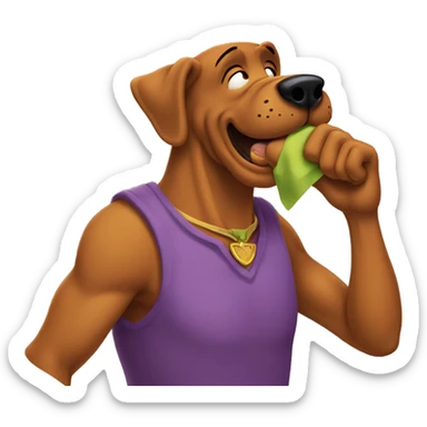 Scooby doo sneezing sticker
