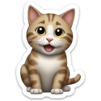 Cat whispering  sticker