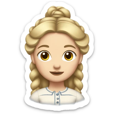 Caroline ingalls blonde hair in bun sticker