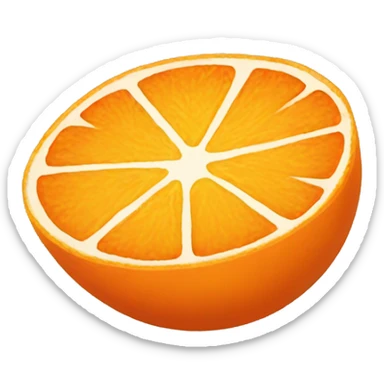 tangerine slice sticker