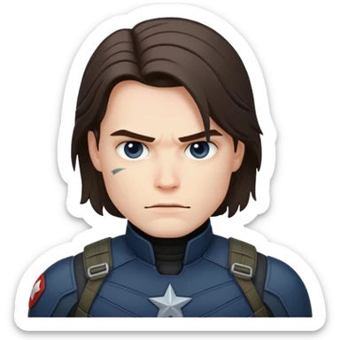Winter soldier in action pose sticker