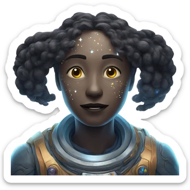 Cosmic being that is composed of space itself sticker