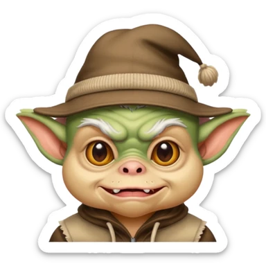 Gremlin, ugly with hat sticker