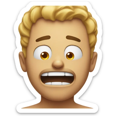 emoji face groaning in pain sticker