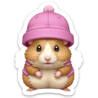 hat-wearing hamster sticker
