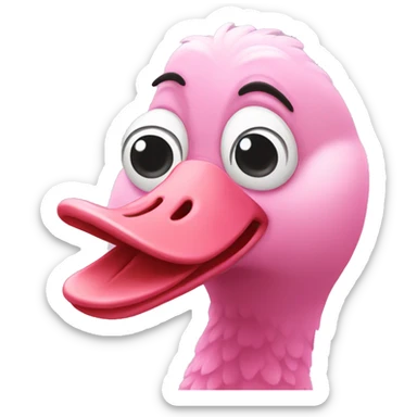 Pink silly goose sticker