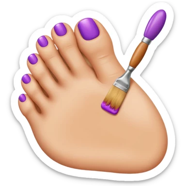 Crest an emoji of toes being painted with nail polish brush like this emoji 💅 sticker