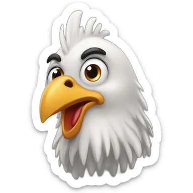 happy gallo face king sticker