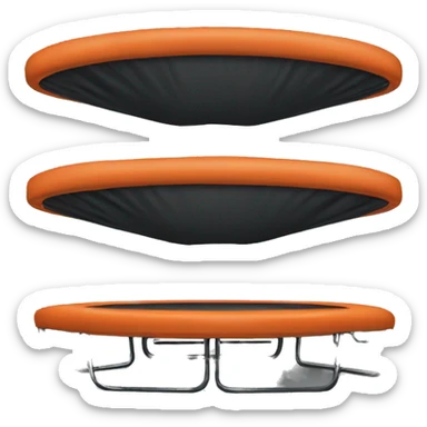 trampoline, black, gray and burnt orange
 sticker