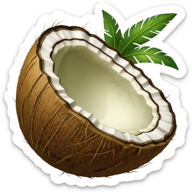 Green Coconut shell sticker