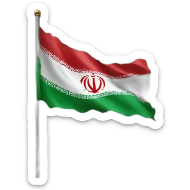 Iranian flag destroyed by israel flag sticker