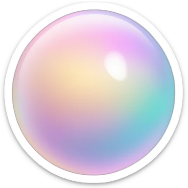 Pastel gradient hue iridescent orb sticker