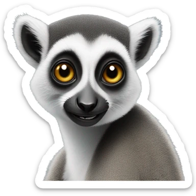 Lemur from manhattan sticker