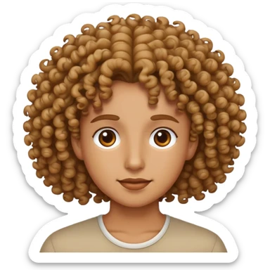 You’re on my mind emoji with curly hair sticker