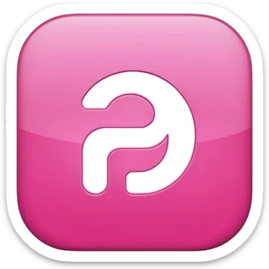 pink p logo sticker