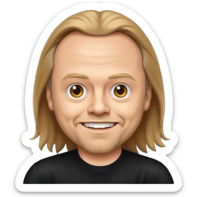 Lars ulrich emoji (80s lars) sticker