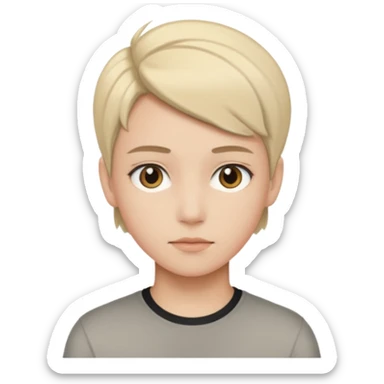 half girl-half boy sticker