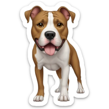 Dog-american-pit-bull-terrier-full-height sticker