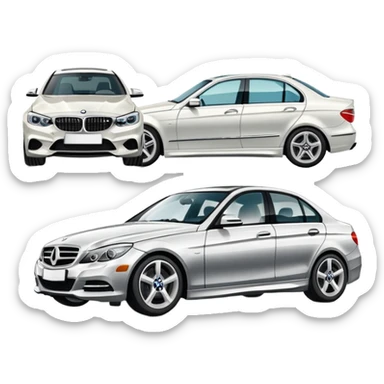 Бмв и мерседес sticker