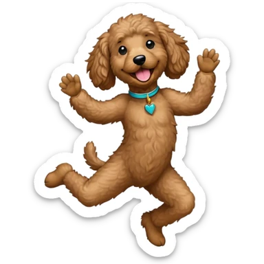 Black Golden Doodle Happy Dance sticker
