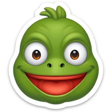 Ein Pepe emoji mit großen Muskeln  sticker