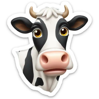 cow wearing glas sticker