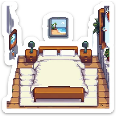 a modern bedroom sticker