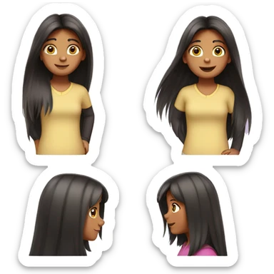 dora the explorer long hair sticker