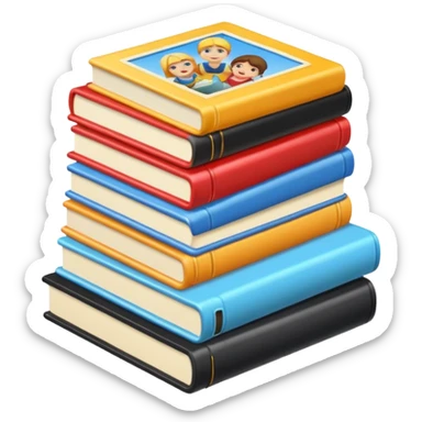 Many photos in one stack sticker