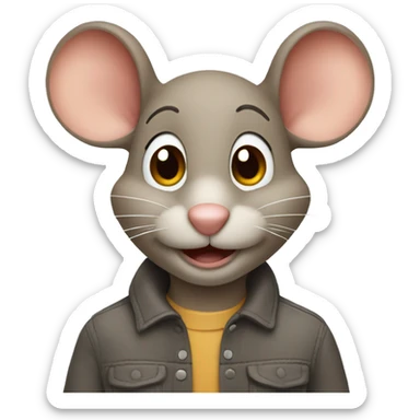 Jerry mouse looking cute sticker