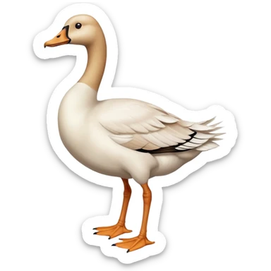 goose with human legs sticker