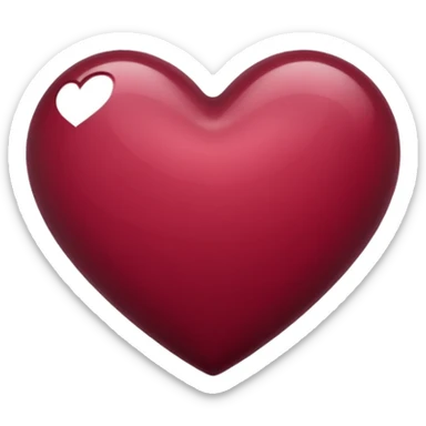 Light burgundy heart emoji sticker